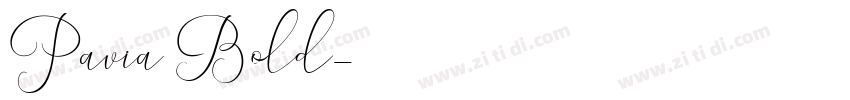 Pavia Bold字体转换